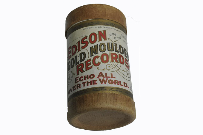 This photo released Nov. 20, 2013 by the Saco River Auction Co., shows a tube containing a wax-covered cylinder etched with an 1893 recording of the song, "Momma's Baby Black Boy," by the Unique Quartet, which is up for auction in Biddeford, Maine. (AP Photo/Saco River Auction Co.)