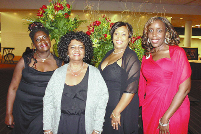 HONOREES—From left: 2013 honorees Gwendolyn Talkish, Gloria Wells, Lori Clark and Cameos of Caring scholarship winner Dawndra Jones. (Photos by J.L. Martello) 