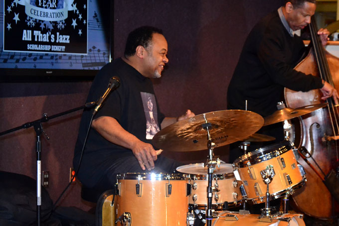 ON THE SKINS—Jeff "Tain" Watts.