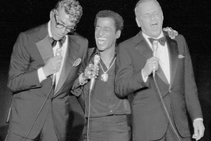 Frank Sinatra (right) with Dean Martin and Sammy Davis Jr. (AP Photo/File)