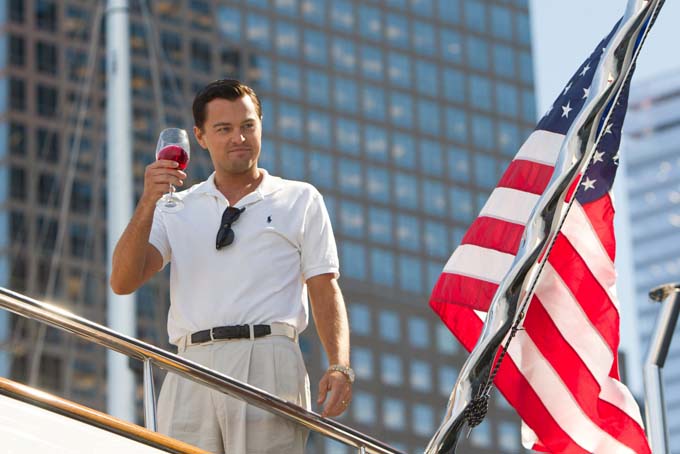 This film image released by Paramount Pictures shows Leonardo DiCaprio as Jordan Belfort in a scene from "The Wolf of Wall Street." (AP Photo/Paramount Pictures, Mary Cybulski)