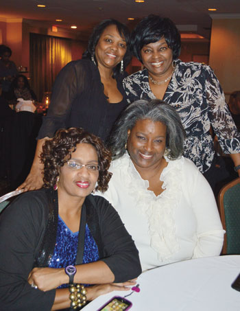 HAVING FUN—Jamie Minniefield, Tina Rowe, Betty Morris and Doreen Moore