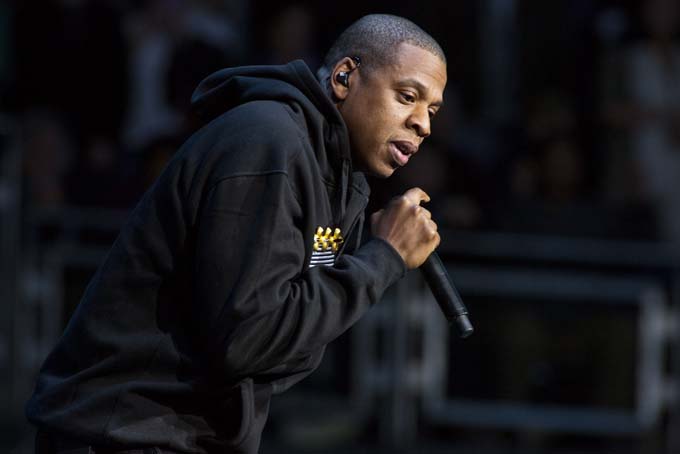 In this Nov. 5, 2012 file photo, Jay-Z performs at the grassroots rally in support of President Barack Obama at the Nationwide Arena, in Columbus, Ohio. (Photo by Barry Brecheisen/Invision/AP, File)