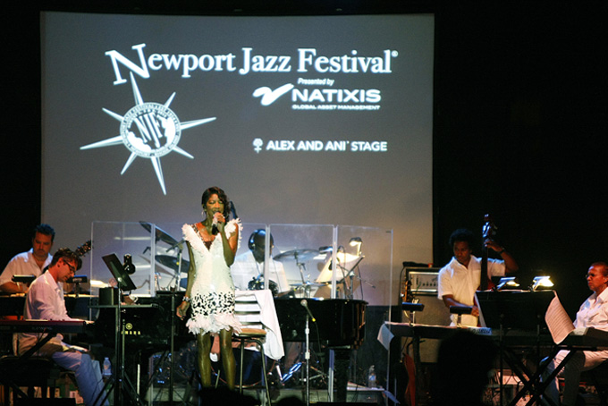 In this Aug. 2, 2013 file photo, Natalie Cole performs at the opening night of the Newport Jazz Festival in Newport, R.I. The festival will expand to three full days of performances in 2014 to celebrate it's 60th anniversary. (AP Photo/Joe Giblin, File)