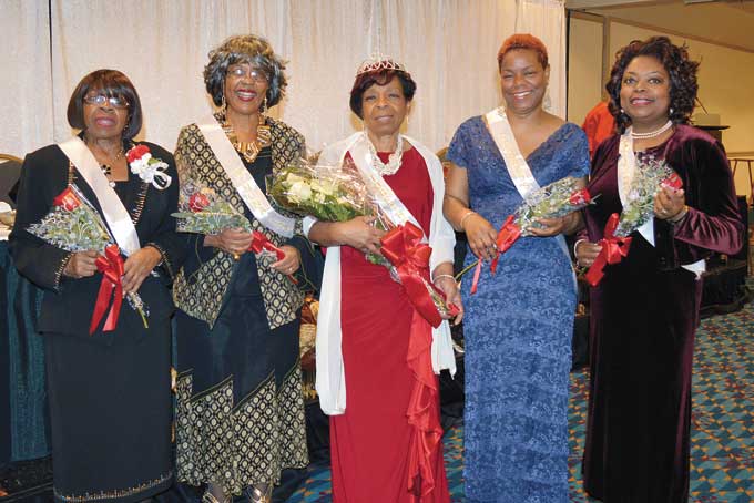 2013 QUEENS—Joyce Randolph,Tri-Boro Chapter; Patricia Day, Winona Idell Chapter; Rosalyn Yvonne Price, Together Chapter; Diane Porter, Congress Chapter; and Patricia Sallie, Hallie Q. Brown Chapter.