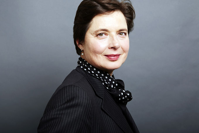 This Dec. 5, 2013 photo shows Italian actress Isabella Rossellini posing for a portrait in New York. Rossellini, 61, has transformed her 40-odd "Green Porno" short films into an hour-long stage show. (Photo by Dan Hallman/Invision/AP)