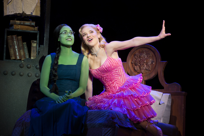Alison Luff and Jenn Gambatese in 'Wicked' (Photo by Joan Marcus)