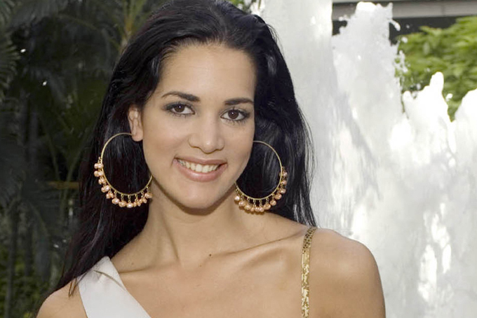 This May 23, 2005 file photo released by Miss Universe shows Monica Spear, Miss Venezuela 2005, posing for a portrait ahead of the Miss Universe competition in Bangkok, Thailand. (AP Photo/Miss Universe Darren Decker, File)