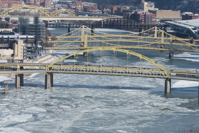 Frozen Allegheny River 1 24 2014 (Courier Photo/William McBride)