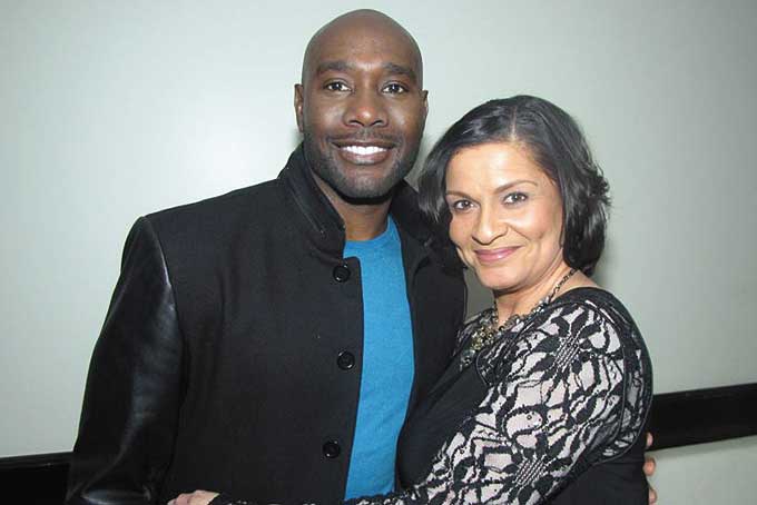 Actor Morris Chestnut and Carol representin’ at the New Year’s Eve celebration.