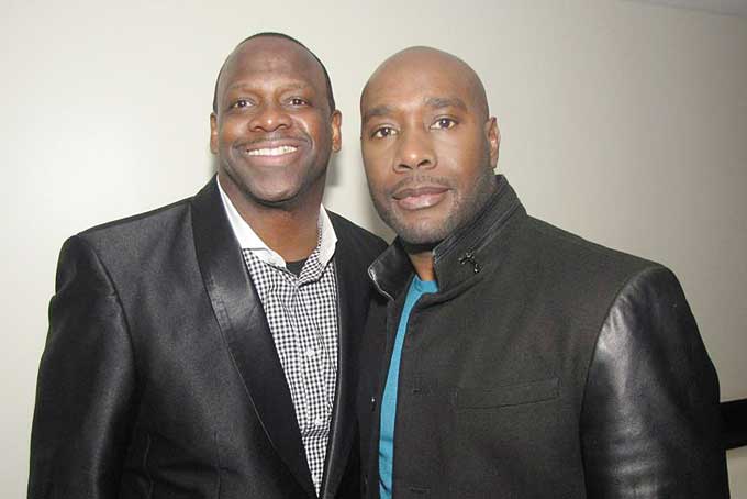 Chuck Sanders, owner of Savoy, chillin’ with Hollywood actor Morris Chestnut at the New Year’s Eve celebration.