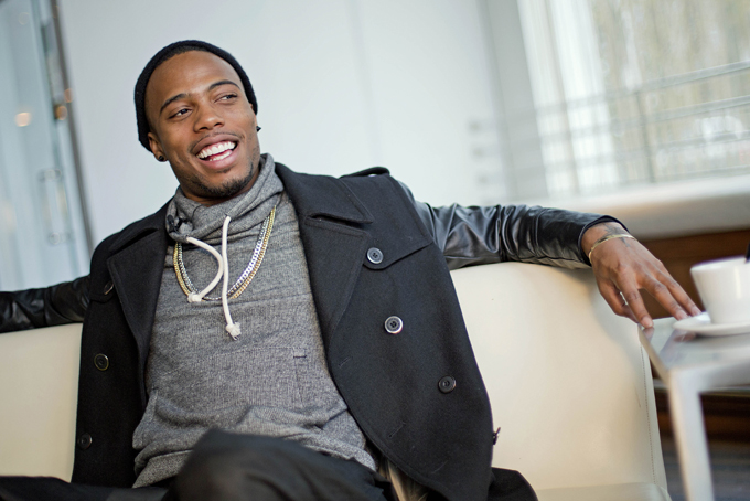 This Nov. 26  photo shows rapper B.o.B during an interview in Atlanta. (AP Photo/David Goldman)