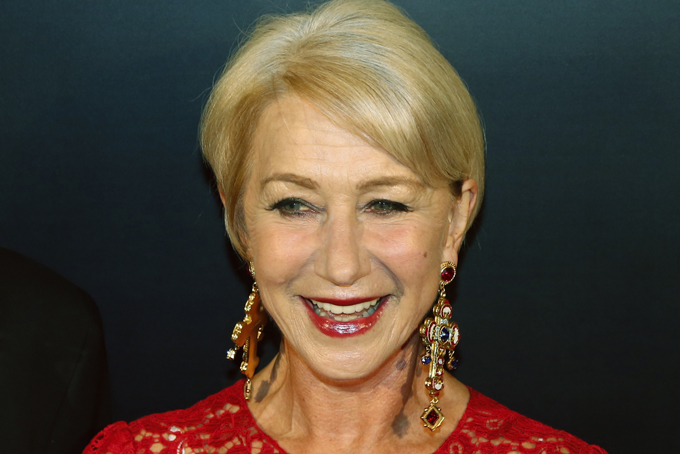 In this Oct. 17, 2013 file photo, British actress Helen Mirren attends the 50th Anniversary of Mandarin Oriental Hotel in Hong Kong. (AP Photo/Kin Cheung, File)   
