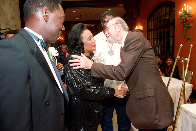 Seeger as she arrives at a banquet in Memphis, Tenn. during an event leading to the dedication of the National Civil Rights Museum. Seeger died on Monday Jan. 27, 2014, at the age of 94. (AP Photo/Mark Humphrey)