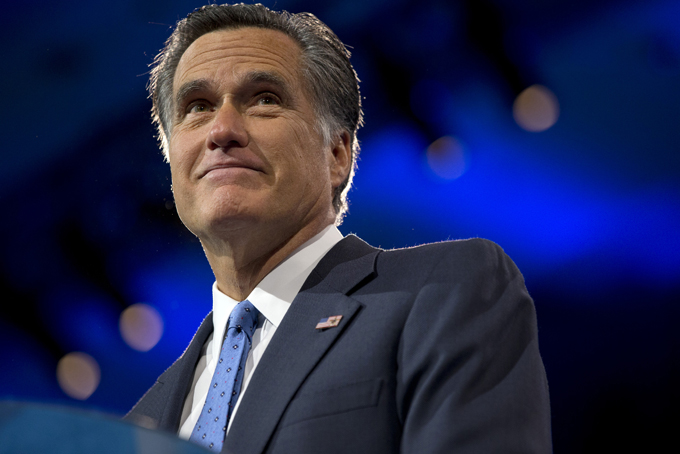This March 15, 2013 file photo shows former Massachusetts Gov., and 2012 Republican presidential candidate, Mitt Romney at the 40th annual Conservative Political Action Conference in National Harbor, Md. (AP Photo/Jacquelyn Martin, File)