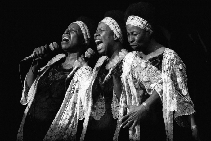 In this June 1978 file photo, singer Betty Carter is captured in this multiple exposure at New York's Avery Fisher Hall.  (AP Photo/File)