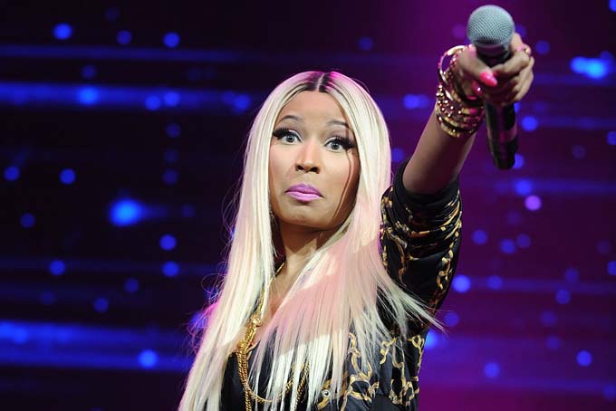 This Nov. 2, 2013 file photo shows hip-hop artist Nicki Minaj at the Power 105.1's Powerhouse Concert at the Barclays Center in New York. (Photo by Brad Barket/Invision/AP, File)