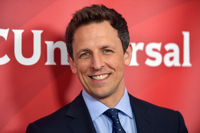 This Jan. 19, 2014 file photo shows Seth Meyers at the NBC/Universal Winter 2014 TCA in Pasadena, Calif. Meyers' new show, "Late Night with Seth Meyers," will premiere on Monday, Feb. 24. (Photo by Richard Shotwell/Invision/AP/File)