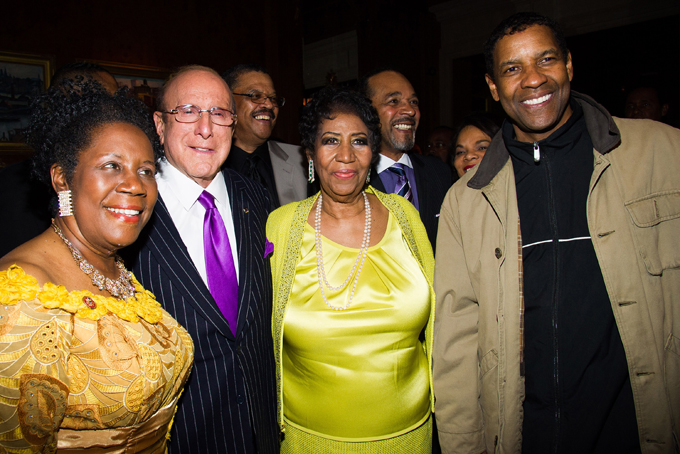 Sheila Jackson Lee, Clive Davis, Aretha Franklin, Denzel Washington