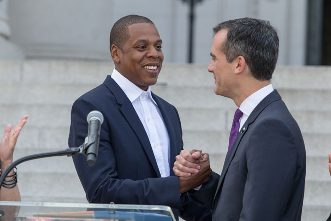 Eric Garcetti, Shawn Carter, Jay-Z