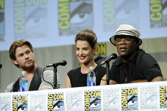 Samuel L. Jackson, Cobie Smulders, Chris Hemsworth