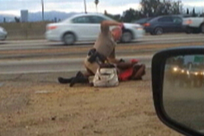 Highway Patrol Woman Punched