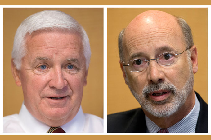 Tom Corbett, Tom Wolf