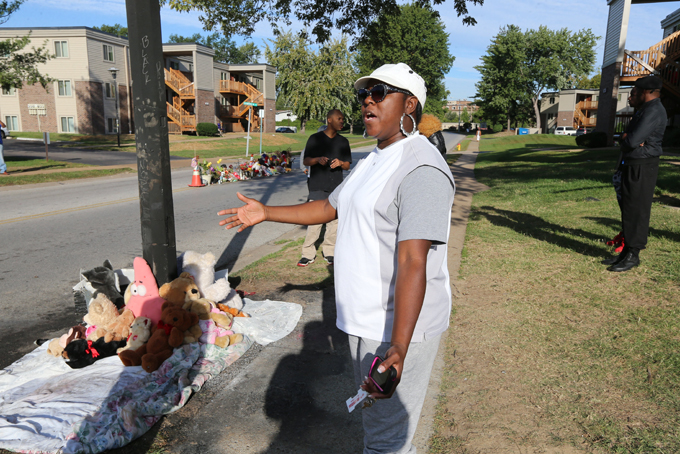 Michael Brown Memorial burns