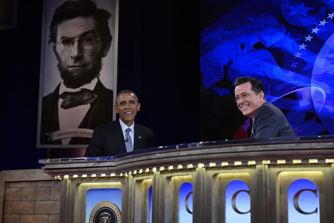 Barack Obama, Stephen Colbert