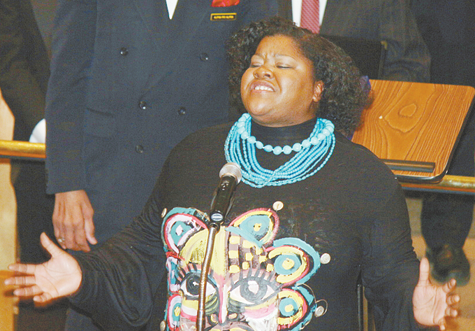 VANESSA GERMAN performing a spoken word piece