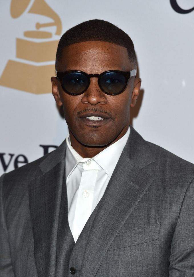Jamie Foxx arrives at the 2015 Clive Davis Pre-Grammy Gala at the Beverly Hilton Hotel on Saturday, Feb. 7, 2015, in Beverly Hills, Calif. (Photo by John Shearer/Invision/AP)