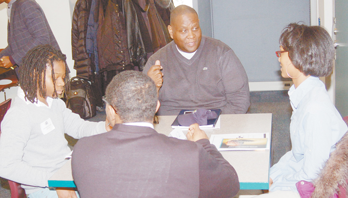 ANSWERING QUESTIONS—Responding to the students’ Q & As is Lonie S. Haynes, DLP, M.P.A. M.Sc., VP of Diversity and Inclusion at Highmark Health.