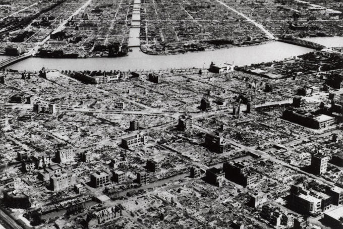 This aerial photo taken in March 9, 1945 shows the industrial section of Tokyo along the Sumida River. The nuclear bombs dropped by the United States on Hiroshima and Nagasaki in August 1945 killed about 130,000 people, secured Japan's surrender and ended World War II. Less well-known, perhaps, is Operation Meetinghouse - the firebombing of Tokyo five months earlier. (AP Photo, File)
