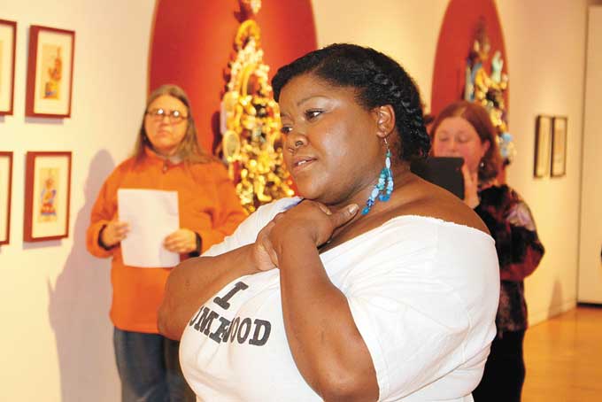 VANESSA GERMAN RECITING A POEM (Photos by J.L. Martello)