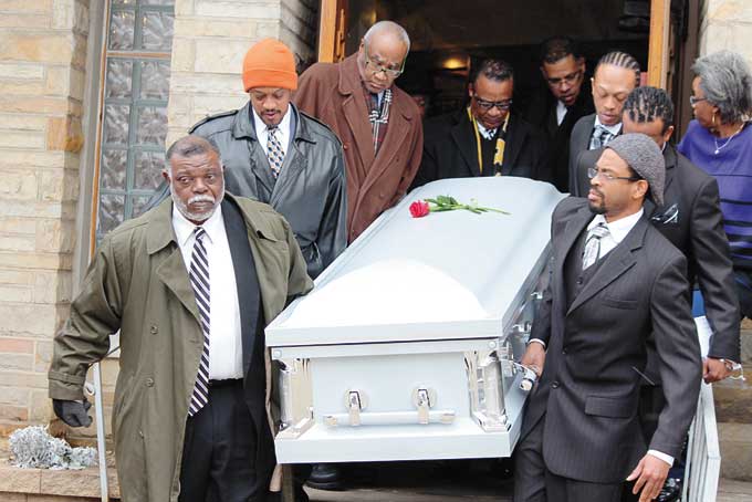 FAREWELL—Family and friends gave a farewell tribute to western Pennsylvania leader and activist Attorney Burrell Brown. (Photos by Jackie McDonald)