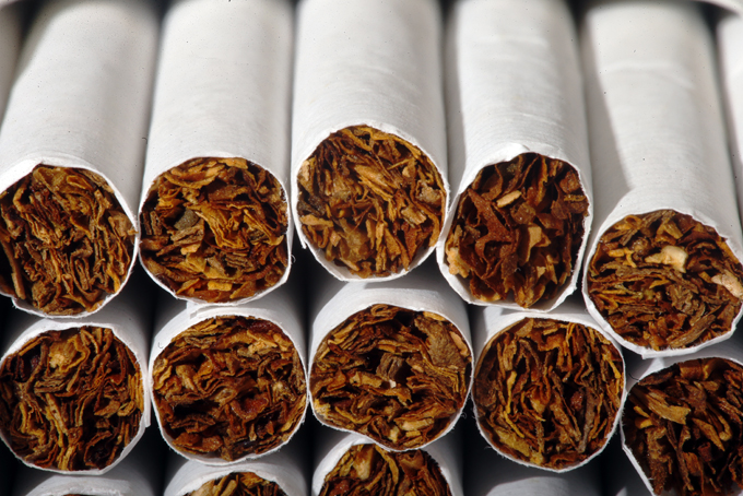 This Tuesday, July 15, 2014 photo shows the tobacco in cigarettes in Philadelphia. (AP Photo/Matt Rourke)