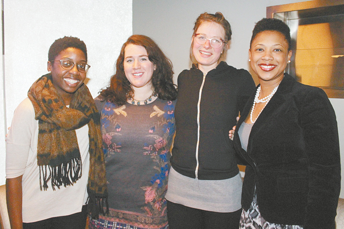 SUPPORTERS––From left: Ngani Ndimbie, Alix Levy, Paula Jeantonsor and Allyce Pinchback.