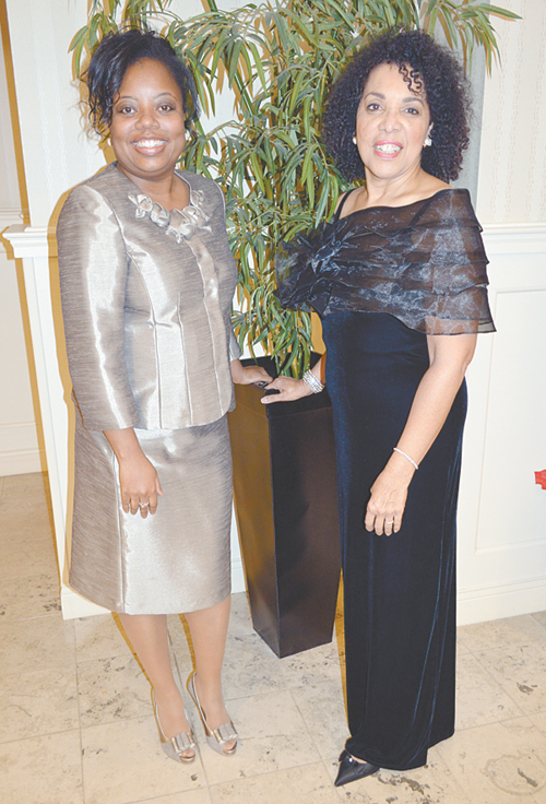 THE VEEPS—Monica Lamar, second vice president, and Jan Bates, first vice president. 