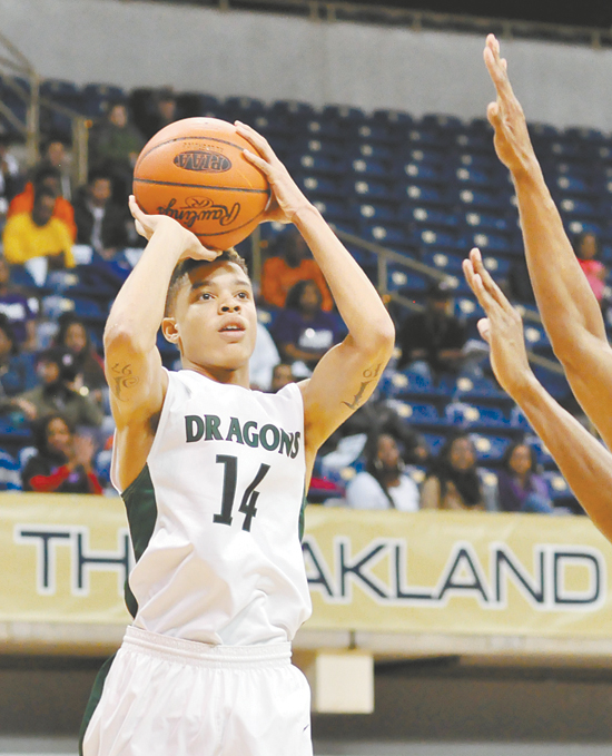 TIM JACKSON of Allderdice scored 24 points to lead the Dragons to a 78-58 win over Obama Academy. 