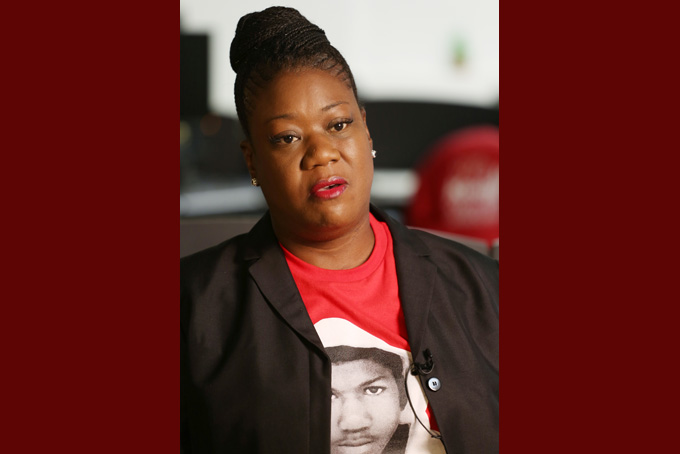 Sybrina Fulton, mother of Trayvon Martin, speaks with the Associated Press in Miami, Wednesday, Feb. 25, 2015. The U.S. Justice Department said Tuesday, Feb. 24, 2015, that George Zimmerman, the former neighborhood watch volunteer will not face federal charges in the shooting death of unarmed 17-year-old Martin. Zimmerman was acquitted in 2013 of second-degree murder. (AP Photo/Marta Lavandier)
