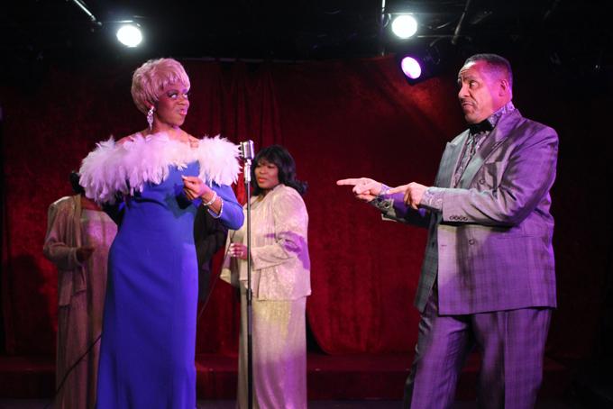 DINAH - From left: Delana Flowers and Les Howard with Cheryl El Walker in background. (Photo by Tené Croom) 