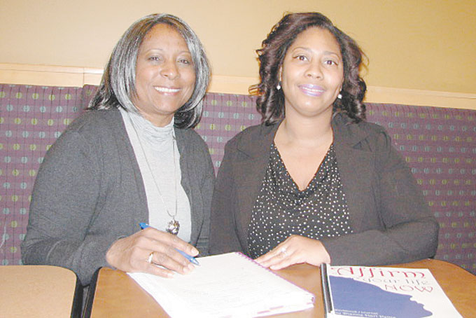 DEDICATED TO BUSINESSES —Dianne Hart Pettis and Viola Scott are set to assisting businesses to affirm their business, now. (Photo by Diane Daniels) 