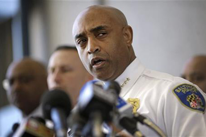 Baltimore Police Department Commissioner Anthony Batts speaks about the investigation into Freddie Gray\'s death at a news conference, Friday, April 24, 2015, in Baltimore. Gray died from spinal injuries about a week after he was arrested and transported in a police van. (AP Photo/Patrick Semansky) Baltimore Police Department Commissioner Anthony Batts speaks about the investigation into Freddie Gray\'s death at a news conference, Friday, April 24, 2015, in Baltimore. Gray died from spinal injuries about a week after he was arrested and transported in a police van. (AP Photo/Patrick Semansky)Baltimore Mayor Stephanie Rawlings-Blake speaks in front of local faith leaders at a news conference regarding the death of Freddie Gray, Friday, April 24, 2015, in Baltimore. Gray died from spinal injuries about a week after he was arrested and transported in a police van. (AP Photo/Patrick Semansky)