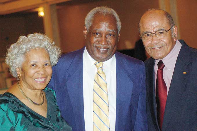 LEGENDS AND LONGEVITY—From left: Jazz living legend Arlene Boyer, drummer Roger Humphries and Eugene Boyer. The Boyers celebrated 57 years of marriage.