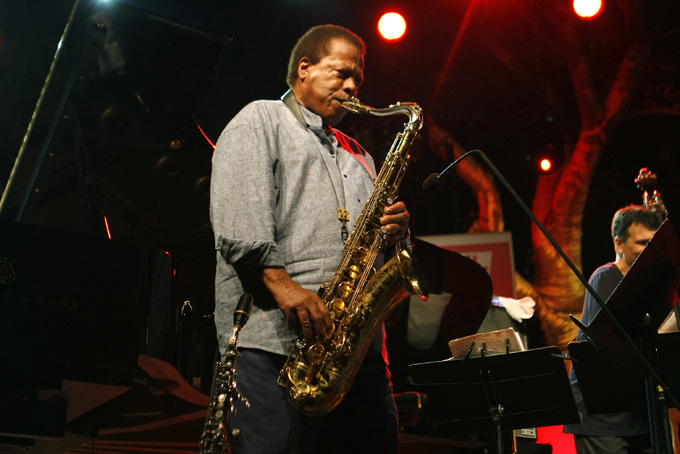 This July 23, 2013 file photo shows jazz saxophonist Wayne Shorter performing at the 5 Continents Jazz Festival, in Marseille , southern France. (AP Photo/Claude Paris, File)