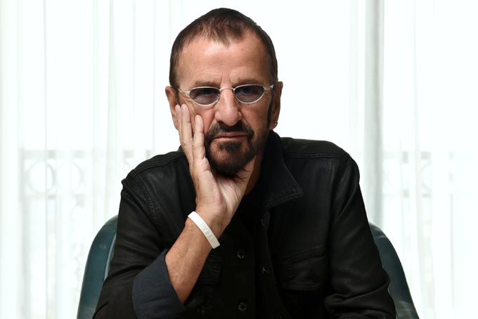 In this Monday, March 30, 2015 photo, Ringo Starr poses for a portrait at The London Hotel, in West Hollywood, Calif. (Photo by John Shearer/Invision/AP)