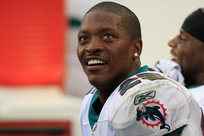 In this Nov. 20, 2011 file photo, Miami Dolphins cornerback Will Allen looks on during the second half of an NFL football game against the Buffalo Bills, in Miami Gardens, Fla. (AP Photo/Wilfredo Lee, File)