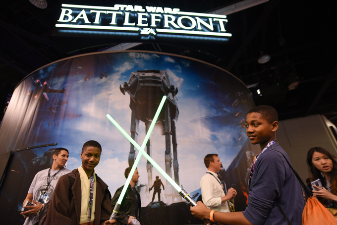 Star Wars Fans attend Star Wars Celebration: The Ultimate Fan Experience held at the Anaheim Convention Center on Thursday, April 16, 2015, in Anaheim, Calif. (Photo by Richard Shotwell/Invision/AP)