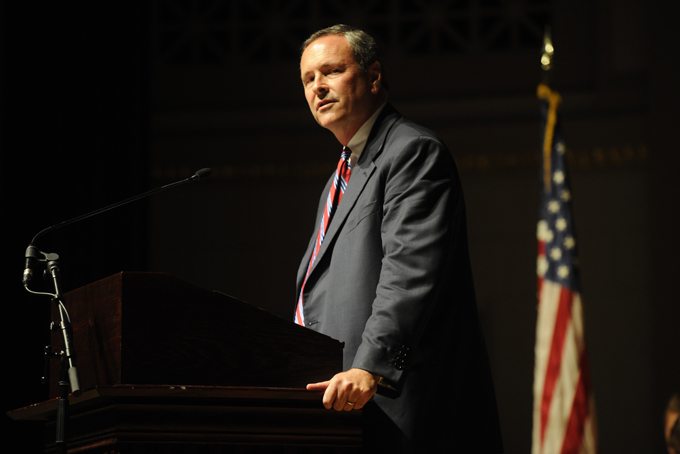 In this Aug. 28, 2014 photo, Davidson County District Attorney Glenn Funk speaks in Nashville, Tenn. Nashville prosecutors have made sterilization of women part of plea negotiations at least four times in the past five years, and Funk recently ordered lawyers in his office not to seek sterilization by defendants. (AP Photo/The Tennessean, Sanford Myers)