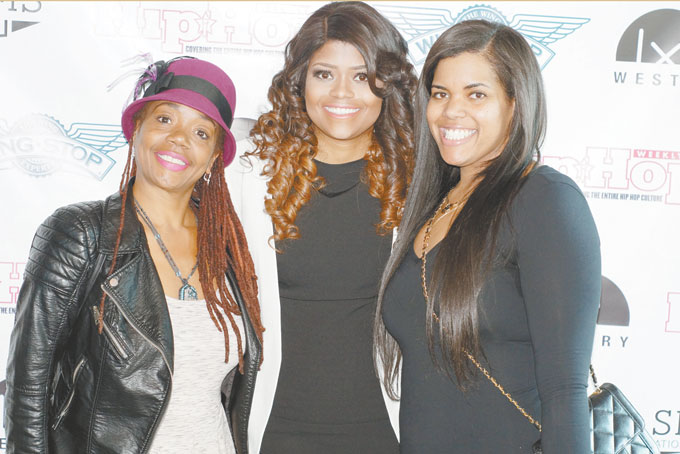 WITH CELEBRITY’S MOM—From left: Peaches Hall, Karen Civil, Lola Sims
